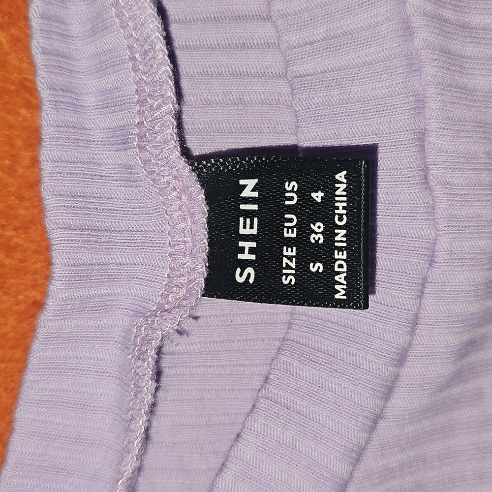SHEIN Lilac Ribbed Top - Picture 2 of 2